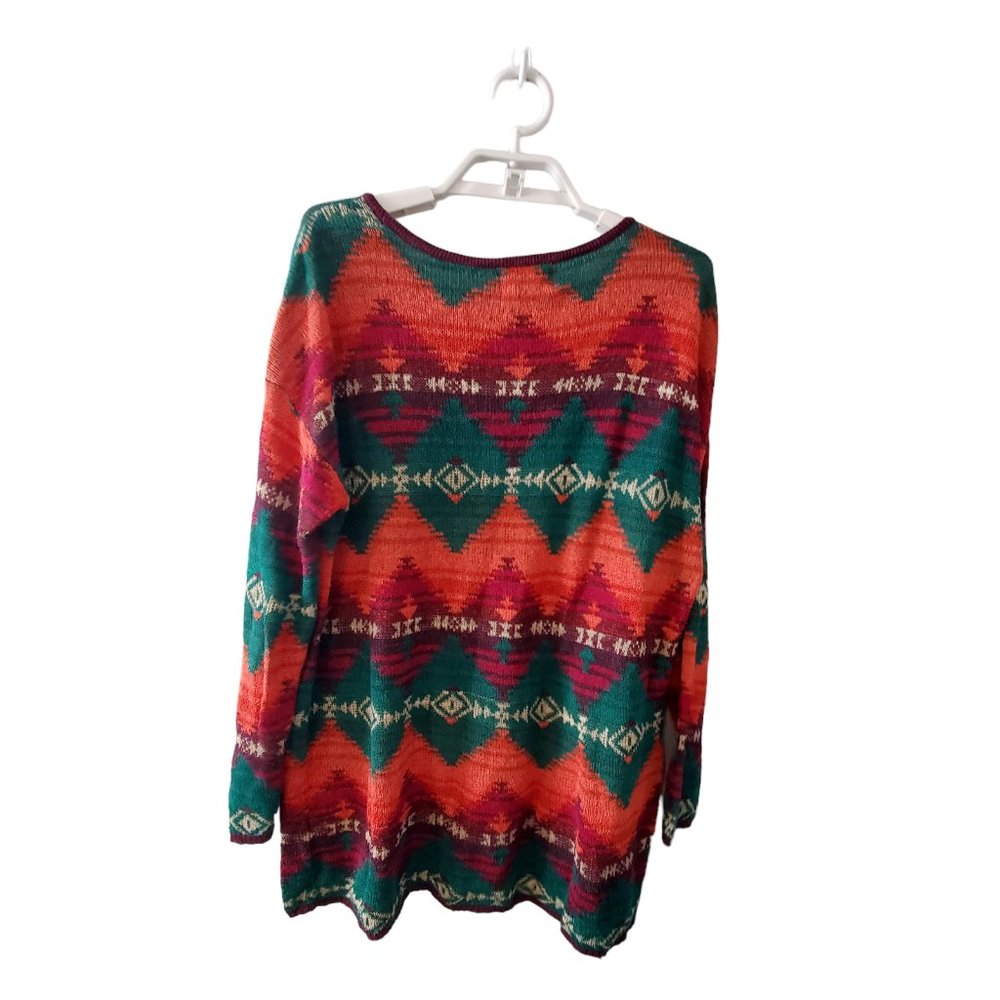 Ralph Lauren Denim & Supply sweater womens M Aztec light weight orange t…
